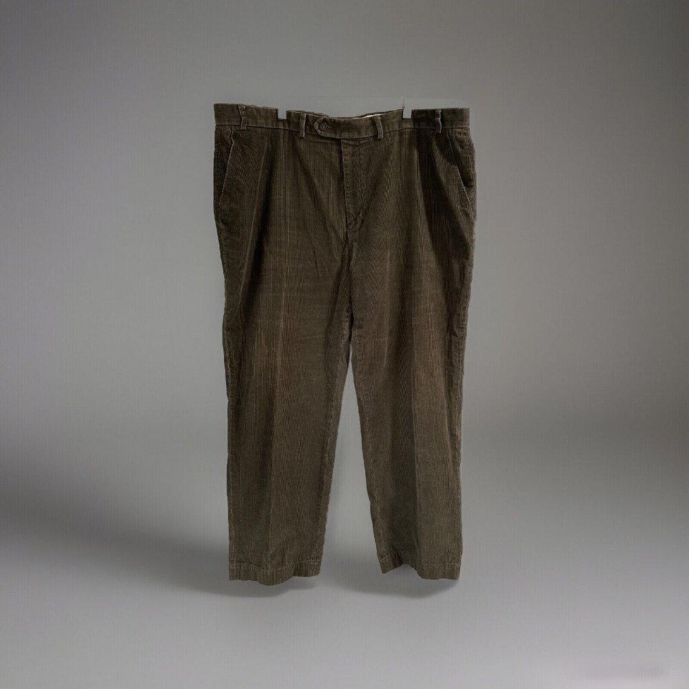 Lauren Ralph Lauren Corduroy Pants Mens 42x28 Brown‎ Flat Front